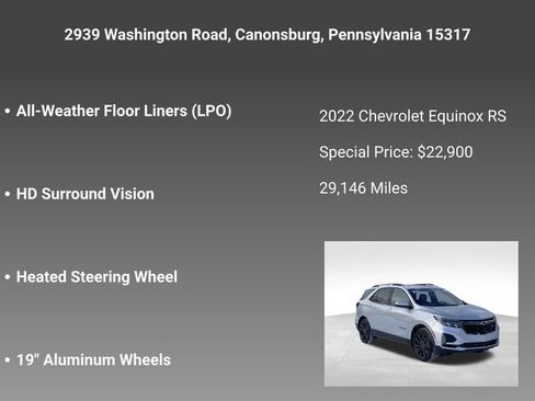 Certified 2022 Chevrolet Equinox RS w/ Infotainment Package image 20