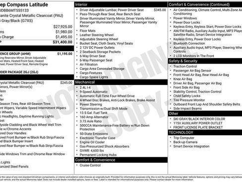 Used 2021 Jeep Compass Latitude w/ Convenience Group image 33