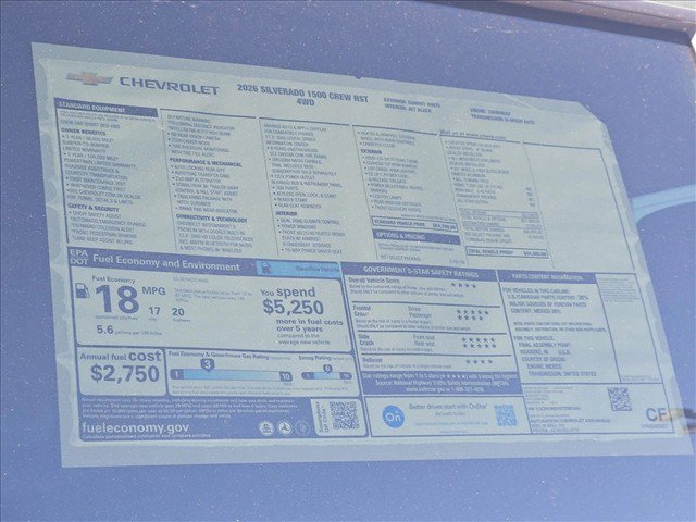 New 2026 Chevrolet Silverado 1500 RST w/ RST Select Package AWD/4WD image 17