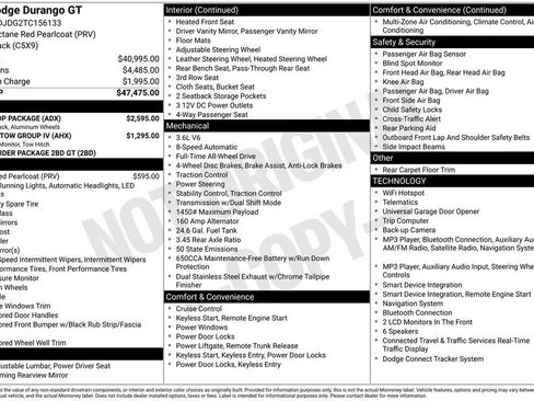 Certified 2026 Dodge Durango GT w/ Blacktop Package AWD/4WD image 42