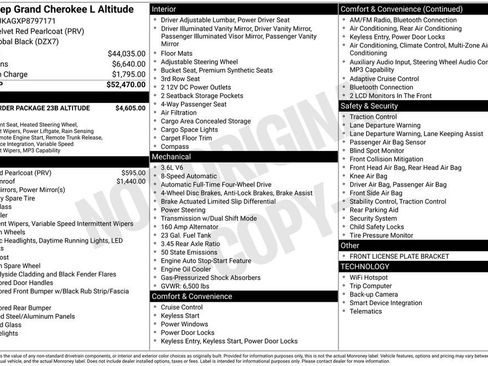 Used 2023 Jeep Grand Cherokee L Laredo AWD/4WD image 2