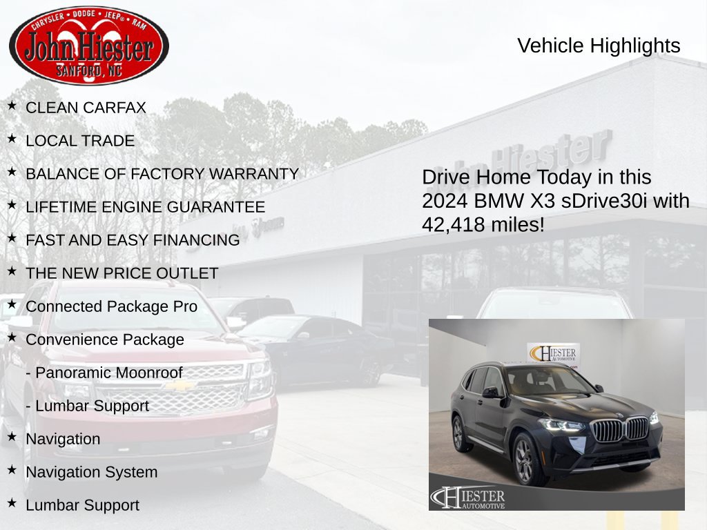 Used 2024 BMW X3 sDrive30i RWD image 5