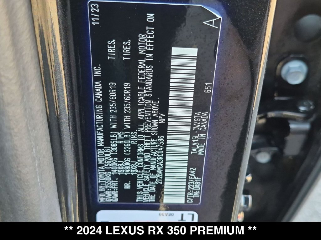 Used 2024 Lexus RX 350 Premium w/ Convenience Package AWD/4WD image 35