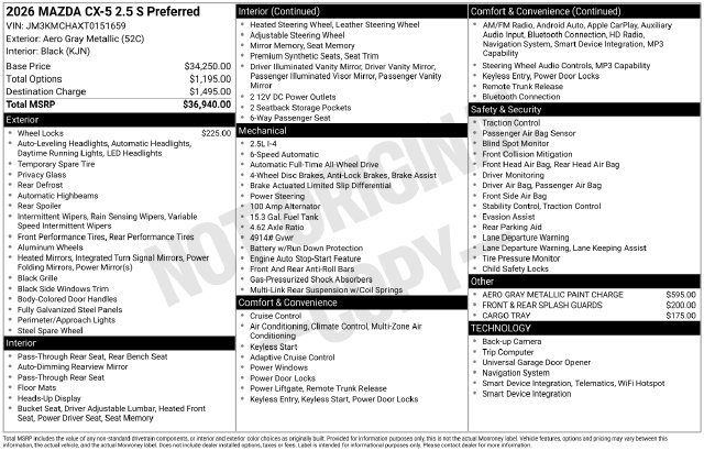 New 2026 MAZDA CX-5 Preferred AWD/4WD image 4