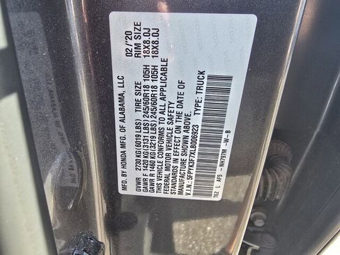 Certified 2020 Honda Ridgeline RTL-E image 27