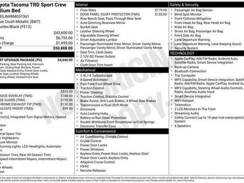 Used 2024 Toyota Tacoma TRD Sport w/ TRD Sport Upgrade Package AWD/4WD image 10