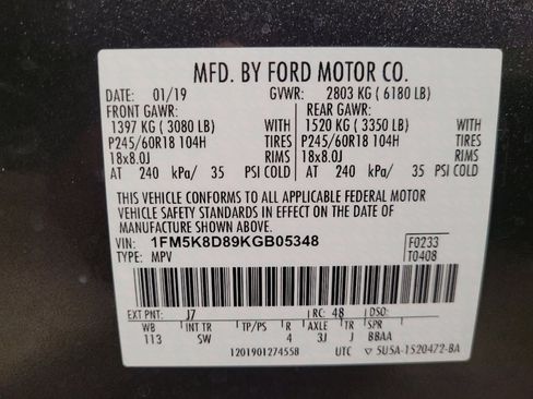 Used 2019 Ford Explorer XLT w/ Equipment Group 202A AWD/4WD image 30