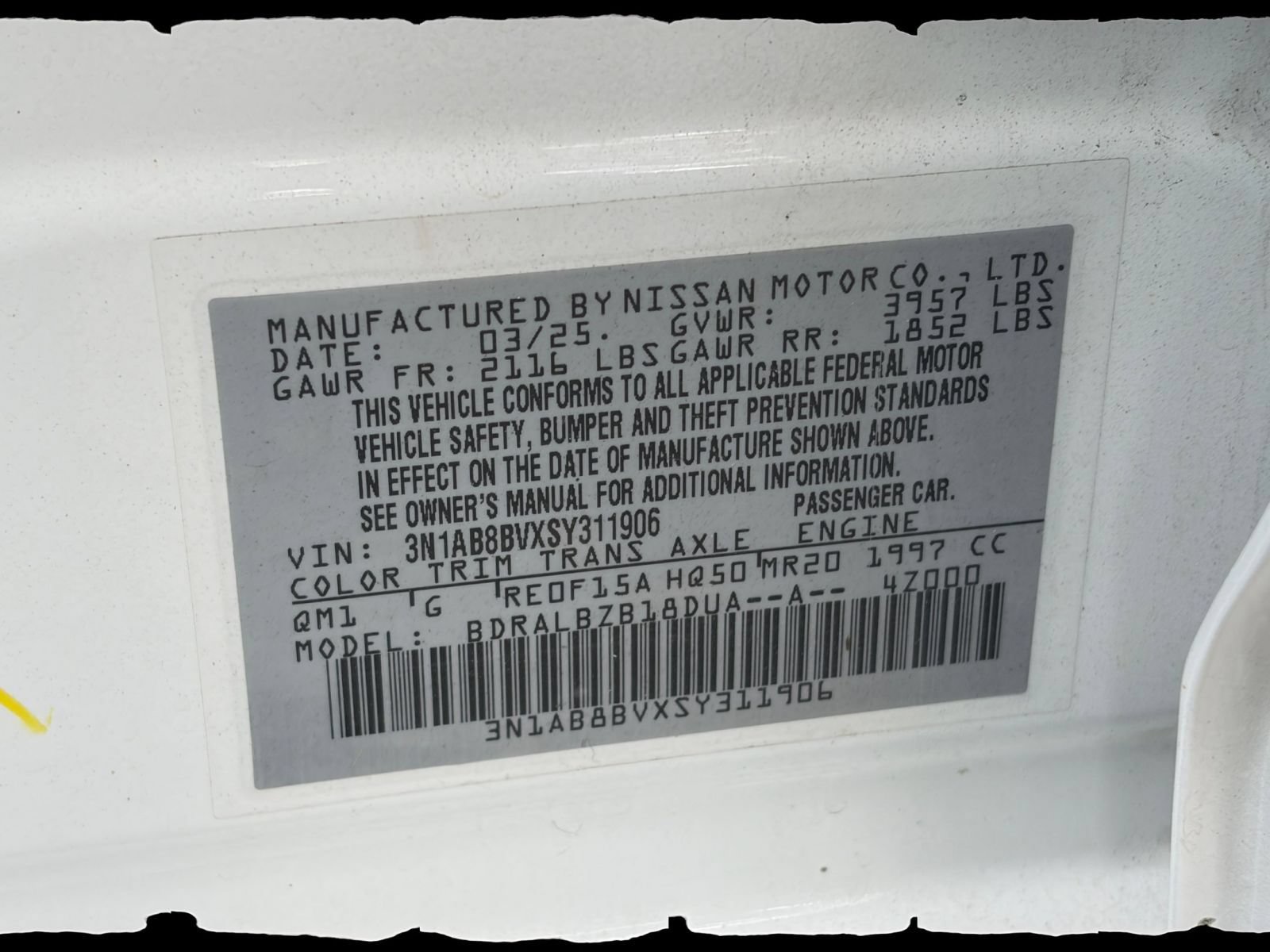 Used 2025 Nissan Sentra S FWD image 27