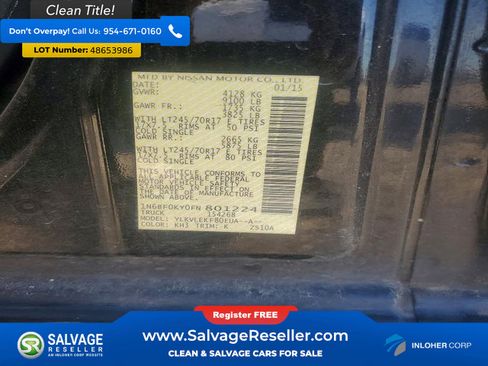 Used 2015 Nissan NV 2500 SV w/ Side & Curtain Airbag Package RWD image 17