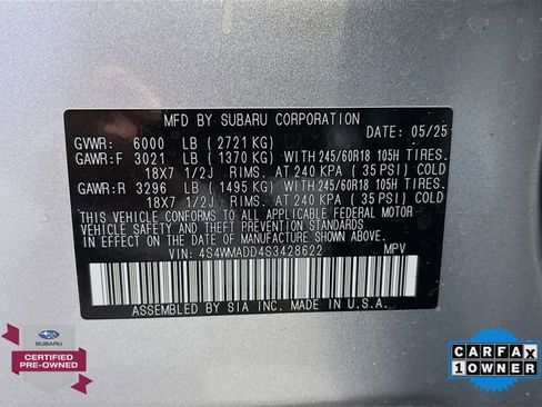 Certified 2025 Subaru Ascent Premium AWD/4WD image 32