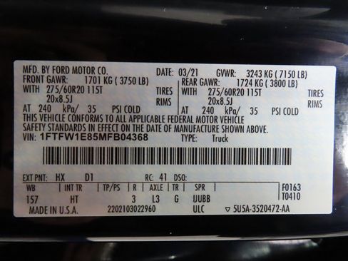 Used 2021 Ford F150 Lariat w/ Equipment Group 502A High image 79