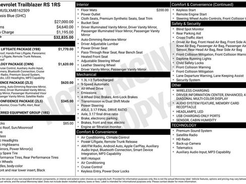 Used 2021 Chevrolet TrailBlazer RS w/ Sun and Liftgate Package AWD/4WD image 7