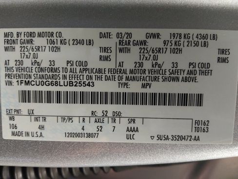 Used 2020 Ford Escape SE FWD image 33