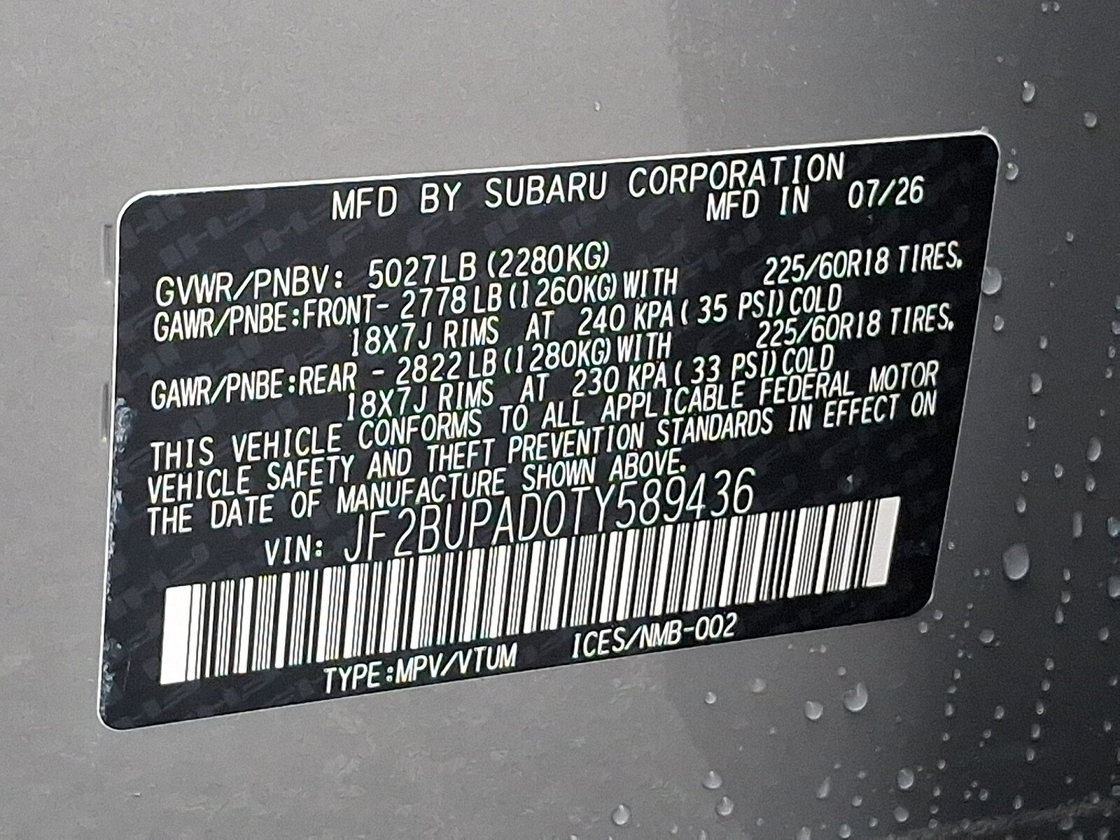New 2026 Subaru Outback Premium AWD/4WD image 16