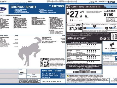 New 2026 Ford Bronco Sport Outer Banks w/ Outer Banks Tech Package+ AWD/4WD image 2