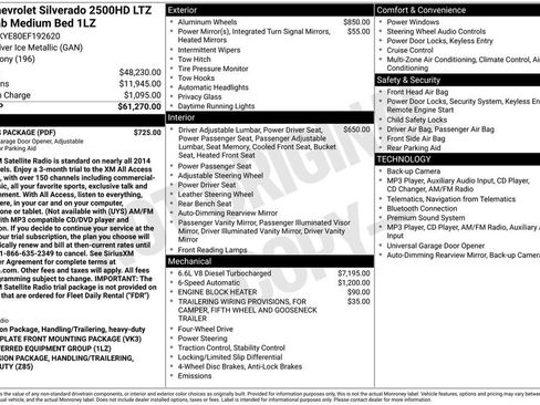 Used 2014 Chevrolet Silverado 2500 LTZ w/ LTZ Plus Package AWD/4WD image 4