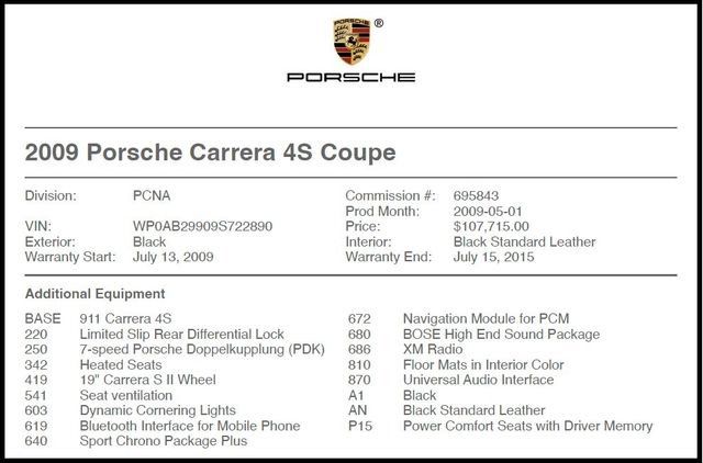 Used 2009 Porsche 911 Carrera 4S AWD/4WD image 1