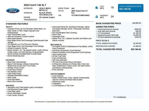 Used 2022 Ford F150 XLT w/ Equipment Group 302A High image 47