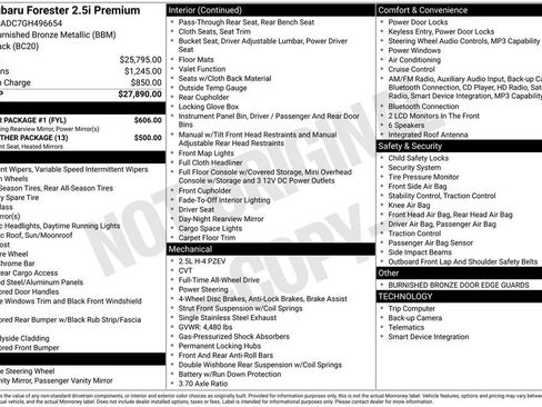 Used 2016 Subaru Forester 2.5i Premium w/ Popular Package #1 image 6