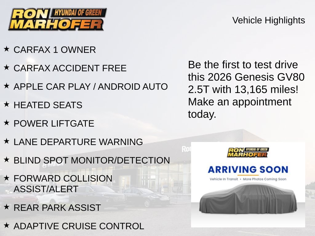 Used 2026 Genesis GV80 2.5T AWD/4WD image 2