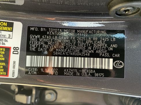Used 2024 Lexus ES 300h w/ Technology Package FWD image 36