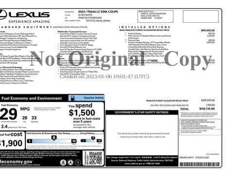 Used 2023 Lexus LC 500h w/ Dynamic Handling Package RWD image 50