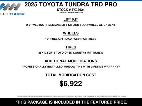 Used 2025 Toyota Tundra TRD Pro AWD/4WD image 2