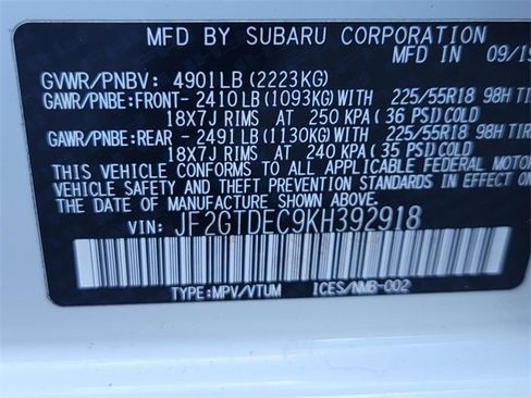 Used 2019 Subaru Crosstrek Hybrid image 28