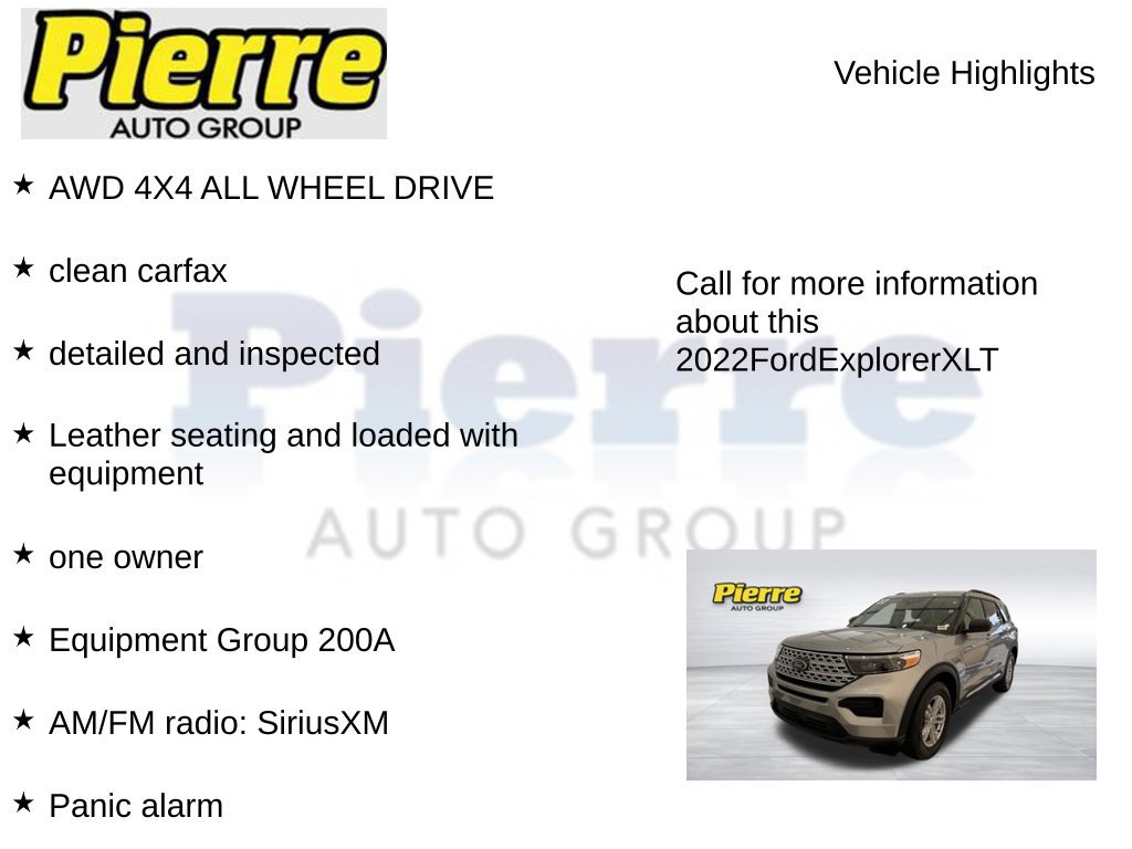Used 2022 Ford Explorer XLT AWD/4WD image 7