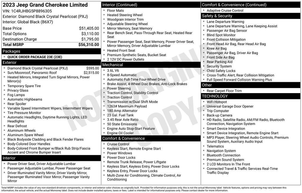 Certified 2023 Jeep Grand Cherokee Limited AWD/4WD image 42
