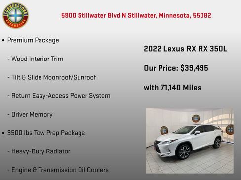 Used 2022 Lexus RX 350L 350L w/ Premium Package image 5