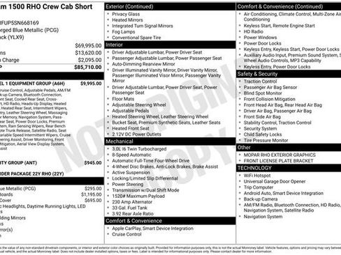 Used 2025 RAM 1500 RHO w/ RHO Level 1 Equipment Group AWD/4WD image 1