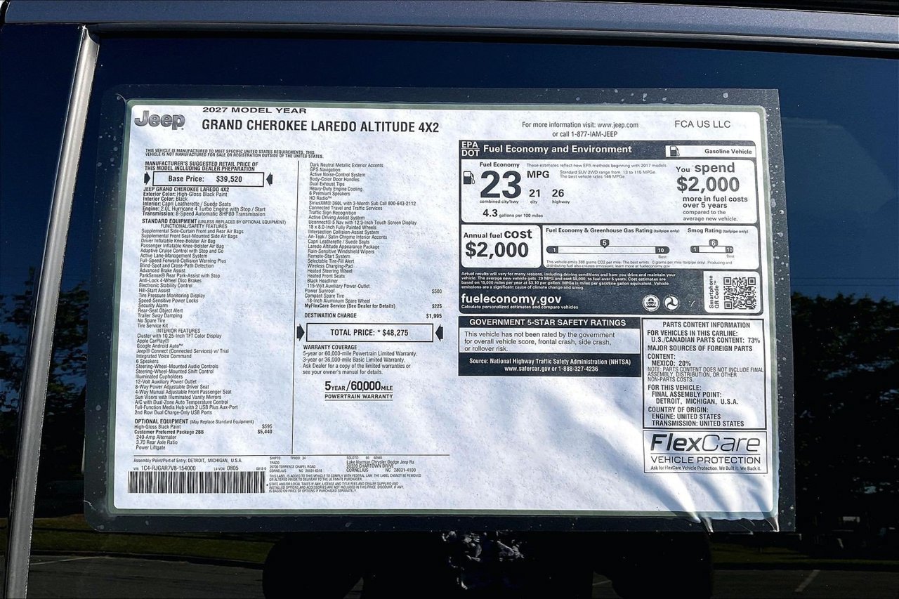 New 2027 Jeep Grand Cherokee Altitude RWD image 34