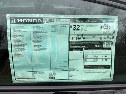 New 2025 Honda Accord SE image 10