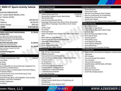 Used 2021 BMW X7 M50i AWD/4WD image 3