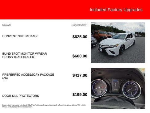 Used 2018 Toyota Camry SE w/ Convenience Package FWD image 5