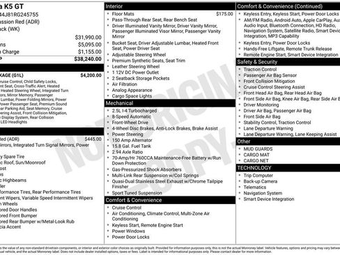 Used 2024 Kia K5 GT w/ GT1 Package FWD image 34