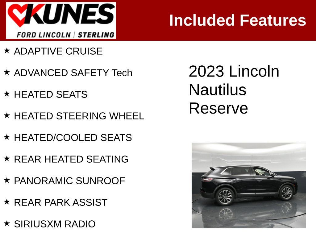 Used 2023 Lincoln Nautilus Reserve w/ Equipment Group 201A AWD/4WD image 2