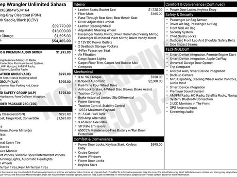 Used 2021 Jeep Wrangler Unlimited Sahara AWD/4WD image 1