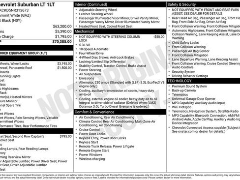 Used 2022 Chevrolet Suburban LT AWD/4WD image 3