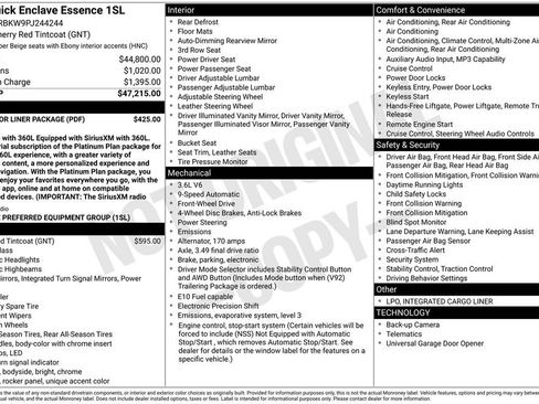 Used 2023 Buick Enclave Essence w/ LPO, Floor Liner Package FWD image 5