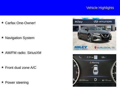 Used 2021 Nissan Maxima 3.5 SV w/ Floor Mat Group image 10