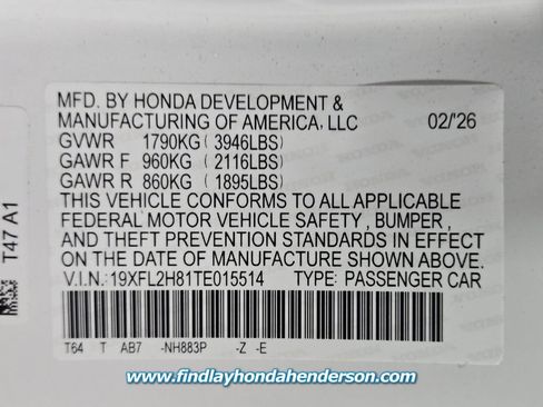 Certified 2026 Honda Civic Sport image 13