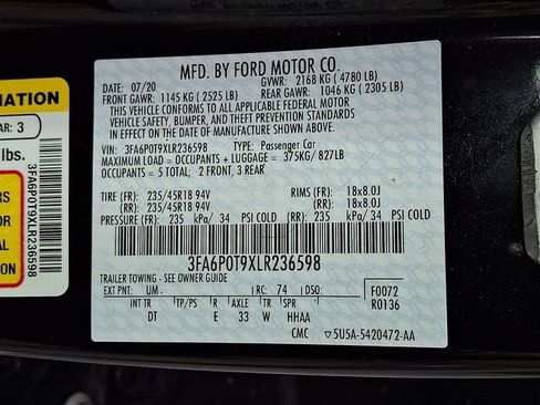 Used 2020 Ford Fusion SE AWD/4WD image 28