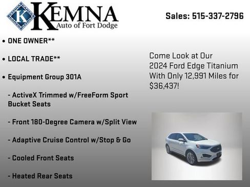 Used 2024 Ford Edge Titanium w/ Titanium Elite Package image 7