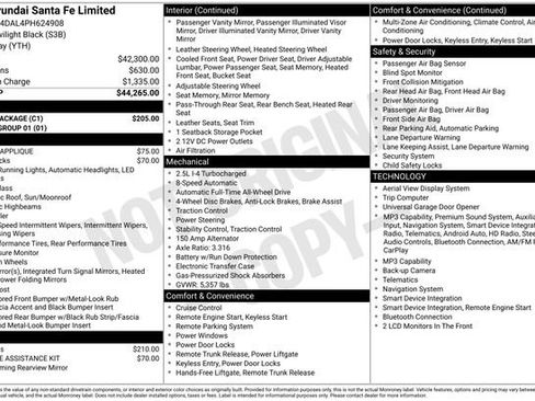 Used 2023 Hyundai Santa Fe Limited w/ Cargo Package AWD/4WD image 31