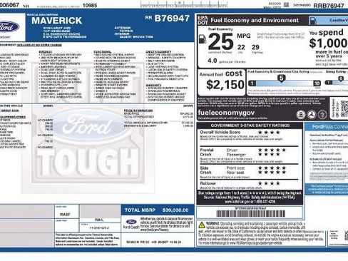 Certified 2024 Ford Maverick Lariat w/ FX4 Off-Road Package AWD/4WD image 9