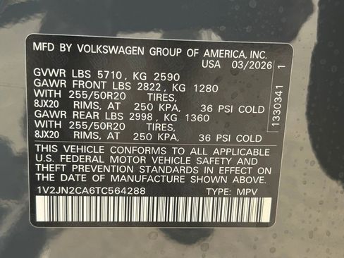 New 2026 Volkswagen Atlas SE FWD image 66