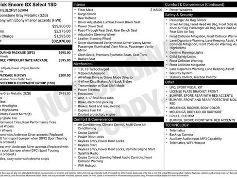 Certified 2023 Buick Encore GX Select w/ Sport Touring Package AWD/4WD image 44