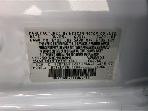 New 2025 Nissan Versa SV w/ Trunk Package image 68